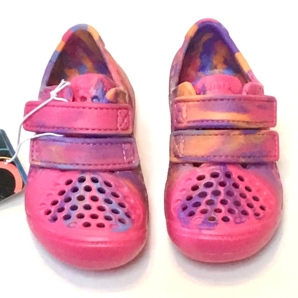 Skechers Kids Cali Shoe Pink Swirl Perforated Foamies Water Friendly Size-6 NEW